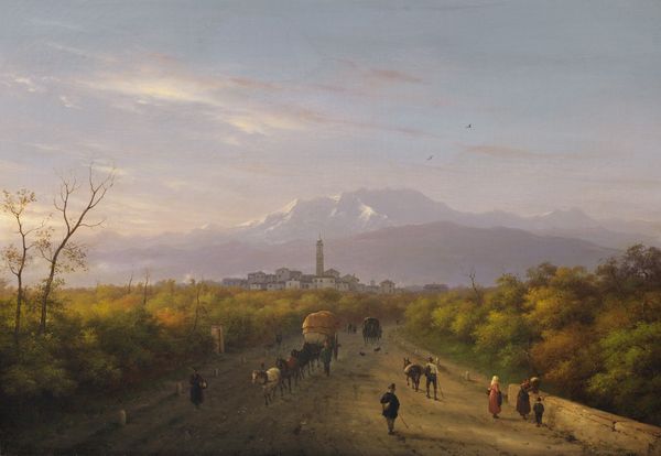 CANELLA GIUSEPPE (1788 - 1847) : Paesaggio con il Monte Rosa.  - Asta ASTA 263 - ARTE ANTICA E DEL XIX SECOLO - Associazione Nazionale - Case d'Asta italiane