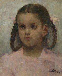 RIZZI  EMILIO (1881 - 1952) - Ritratto di bimba.