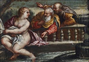 ARTISTA VENETO DEL XVII SECOLO - Susanna e i vecchioni.