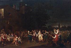 BECCADELLI ANTONIO (1718 - 1803) - Festa di paese.