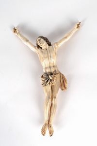 ARTISTA TEDESCO DEL XVII SECOLO - Cristo in avorio scolpito.