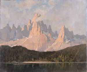 SALVIATI GIOVANNI (1881 - 1951) - Lago di Misurina.