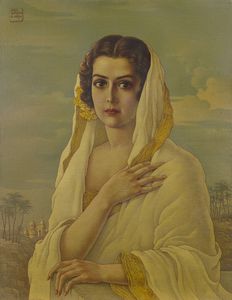 GEORGIEV BORIS (1888 - 1962) - Ritratto della principessa Nilufar.