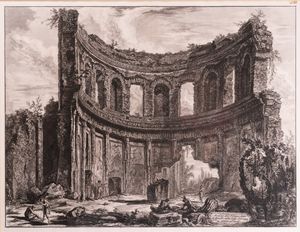 PIRANESI GIOVANNI BATTISTA (1720 - 1778) - Rovine del tempio di Apollo.