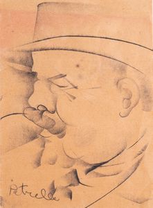 PETRELLA VITTORIO (1890 - 1951) - Ritratto di profilo.