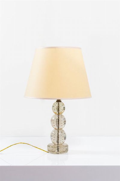 SEGUSO : Lampada da tavolo in vetro a bolle. Anni '50 h cm 70  - Asta Design - Associazione Nazionale - Case d'Asta italiane