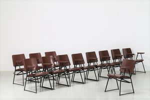 STUDIO BBPR (BANFI, BELGIOIOSO, PERESSUTTI, ROGERS) - Attrib. Dodici sedie