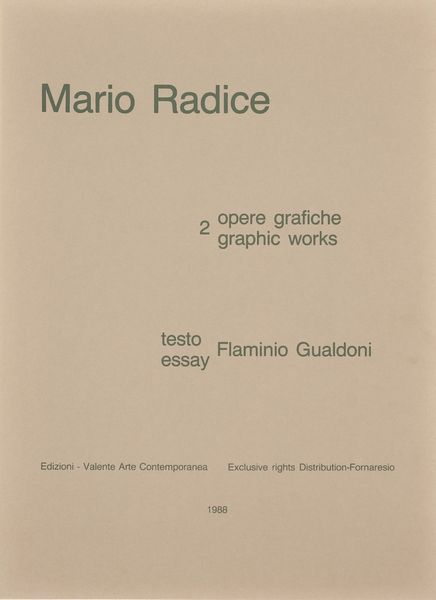 RADICE MARIO (1898 - 1987) : Cartella composta da n.2 foglie.  - Asta 266 ARTE MODERNA (BANDITORE VIRTUALE) - Associazione Nazionale - Case d'Asta italiane
