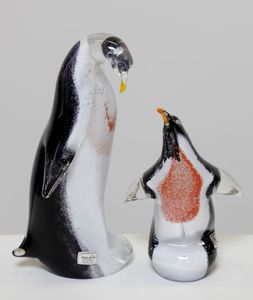 MARCOLIN ART CRYSTAL - Coppia di pinguini