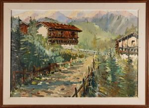 PAGAN LUIGI (1907 - 1980) - Paesaggio montano.