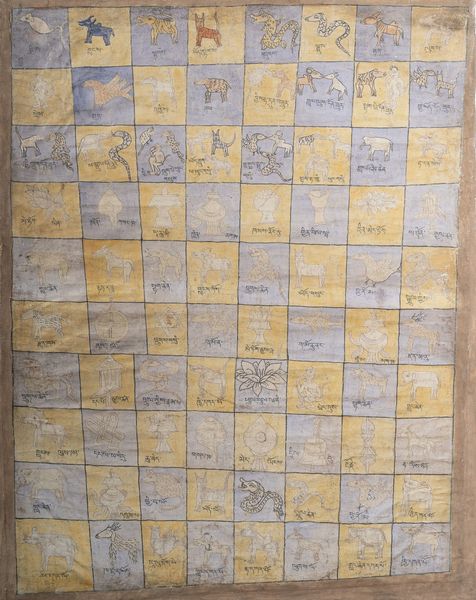 Arte Himalayana : 'Diagramma su tela Nepal, inizi XX secolo '  - Asta ASTA 268 - ARTE ORIENTALE - Associazione Nazionale - Case d'Asta italiane