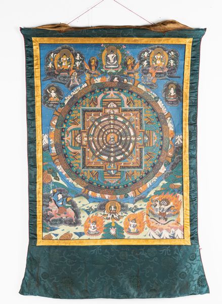 Arte Himalayana : 'Thangka con MandalaNepal, XX secolo'  - Asta ASTA 268 - ARTE ORIENTALE - Associazione Nazionale - Case d'Asta italiane