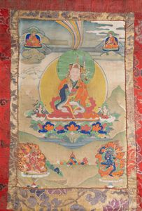 Arte Himalayana - 'Tangka raffigurante PadmasambhavaTibet, XVIII-XIX secolo'