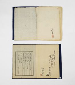 ARTE GIAPPONESE - 'Due album seguace di Ogata Korin Giappone, XIX secolo Stampa a colori su carta di riso '