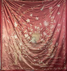 Arte Cinese - 'Grande tessuto in seta Cina, fine XIX secolo '