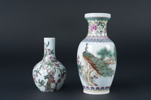 Arte Cinese - 'Due vasetti famiglia rosaCina, inizio XX secolo '