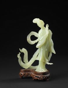 Arte Cinese - 'Figura femminile in giada Cina, XX secolo '
