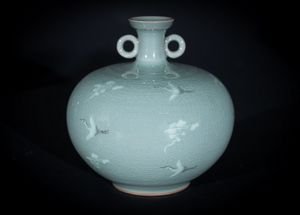 Arte Cinese - 'Vasetto in porcellana in stile CoryoCorea, XIX secolo '