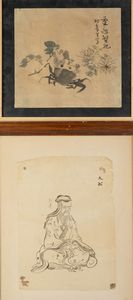 Arte Cinese - 'Due dipinti cinesiCina, XIX secolo '