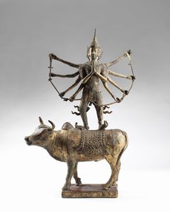 Arte Sud-Est Asiatico - 'Scultura raffigurante Durga Thailandia, XX secolo '