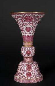 Arte Cinese - 'Vaso da altare famiglia rosa Cina, periodo Republica '