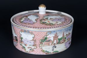 Arte Cinese - 'Terrina esportazione con coperchio Cina, dinastia Qing, XIX secolo '