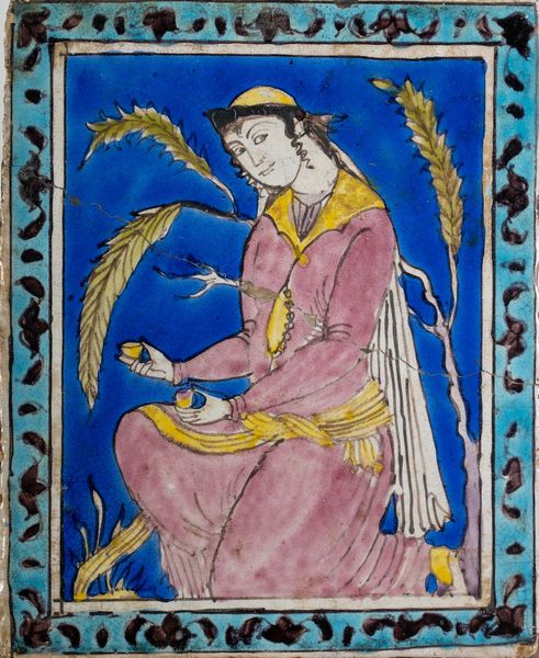 Arte Islamica : 'Mattonella figurativa Persia Safavide, XVII secolo '  - Asta ASTA 269 - ARTE ISLAMICA - Associazione Nazionale - Case d'Asta italiane