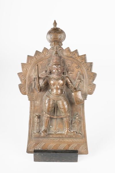 Arte Indiana : 'Virabhadra in bronzo con naga India Meridionale, XIX secolo '  - Asta ASTA 269 - ARTE ISLAMICA - Associazione Nazionale - Case d'Asta italiane