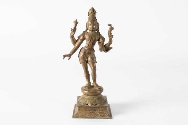 Arte Indiana : 'Figura in bronzo raffigurante Shiva Pashupati India, XIX secolo '  - Asta ASTA 269 - ARTE ISLAMICA - Associazione Nazionale - Case d'Asta italiane