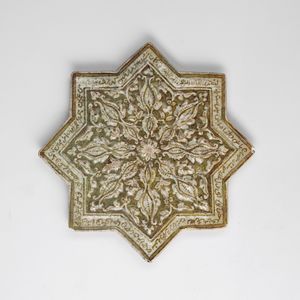Arte Islamica - 'Mattonella a forma di stella Persia, XIV secolo o posteriore '