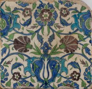 Arte Islamica - 'Mattonella Damasco Impero Ottomano, inizio XVII secolo '
