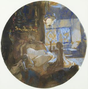 Arte Islamica - 'Paul Albert Besnard (Parigi, 2 gennaio 1849  Parigi, 4 dicembre 1934)Tre dipinti orientaleggianti Acquerello e matita nera su carta '