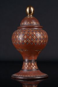Arte Islamica - 'Vaso con coperchio in ceramica Tophane Turchia, XIX secolo '