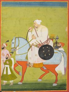 Arte Indiana - 'Ritratto equestre di nobile (Thakur)India, Marwar, inizio XIX secolo   '