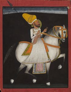Arte Indiana - 'Ritratto equestre India, XX secolo '