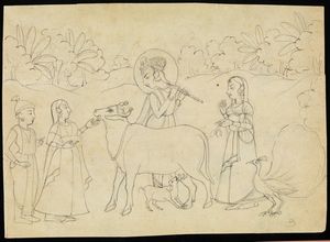 Arte Indiana - 'Collezione di otto disegni India, XIX-XX secolo '