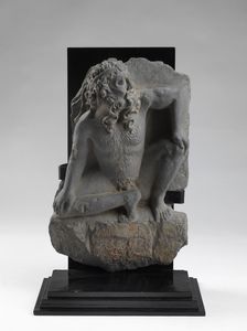 Arte Indiana - 'Scultura in scisto raffigurante Atlante Arte del Gandhara, I secolo a.C.- IV-V secolo d.C.'