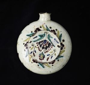 Arte Islamica - 'Fiasca in ceramica smaltata Turchia Ottomana, XVIII secolo '