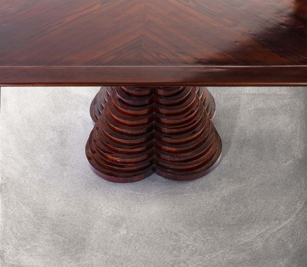 Tavolo con struttura e piano in legno.  - Asta Design 200 - Associazione Nazionale - Case d'Asta italiane