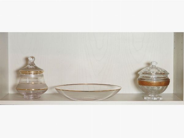 Lotto di oggetti in vetro e cristallo molato  - Asta House sale: Arte e Design da villa 