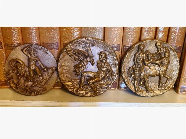 Marcello Tommasi : Tre prototipi di medaglie in bronzo  - Asta House sale: Arte e Design da villa 