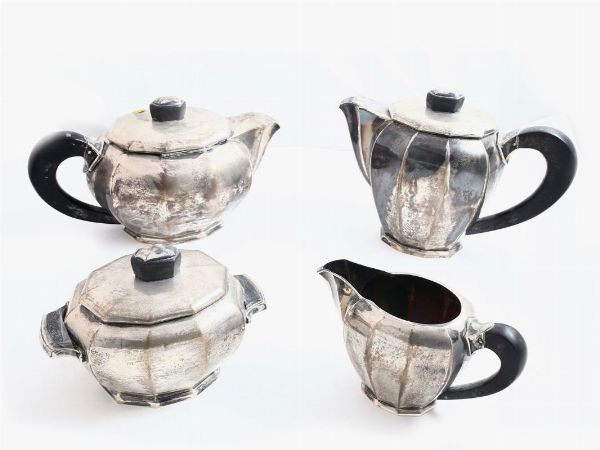 Servito da t e caff in argento  - Asta House sale: Arte e Design da villa 