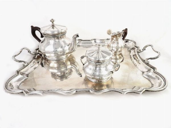 Servito da tea in argento  - Asta House sale: Arte e Design da villa 