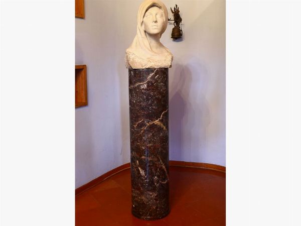 Antica colonna in marmo cipollino ondulato nero  - Asta House sale: Arte e Design da villa 