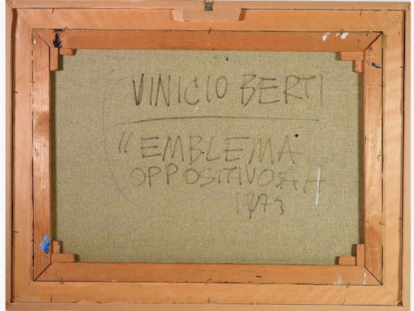 Vinicio Berti : Emblema oppositivo 5AH 193  - Asta House sale: Arte e Design da villa 