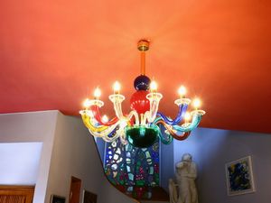 Gi Ponti : Lampadario in vetro soffiato, Venini  - Asta House sale: Arte e Design da villa 