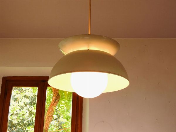 Lampadario di design in vetro opalescente  - Asta House sale: Arte e Design da villa 