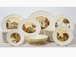 MICHELE CASCELLA - Servito di piatti in ceramica, Societ Ceramica Italiana Laveno, 1950