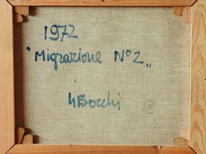 Germano Bocchi : Migrazione n. 2 1972  - Asta House sale: Arte e Design da villa 