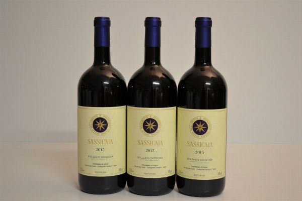 Sassicaia Tenuta San Guido 2015  - Asta Una Prestigiosa Selezione di Vini e Distillati da Collezioni Private - Associazione Nazionale - Case d'Asta italiane